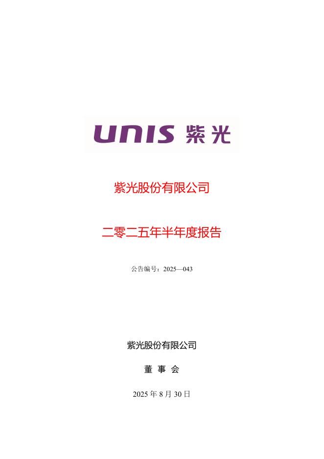 000938-紫光股份：2025年半年度报告