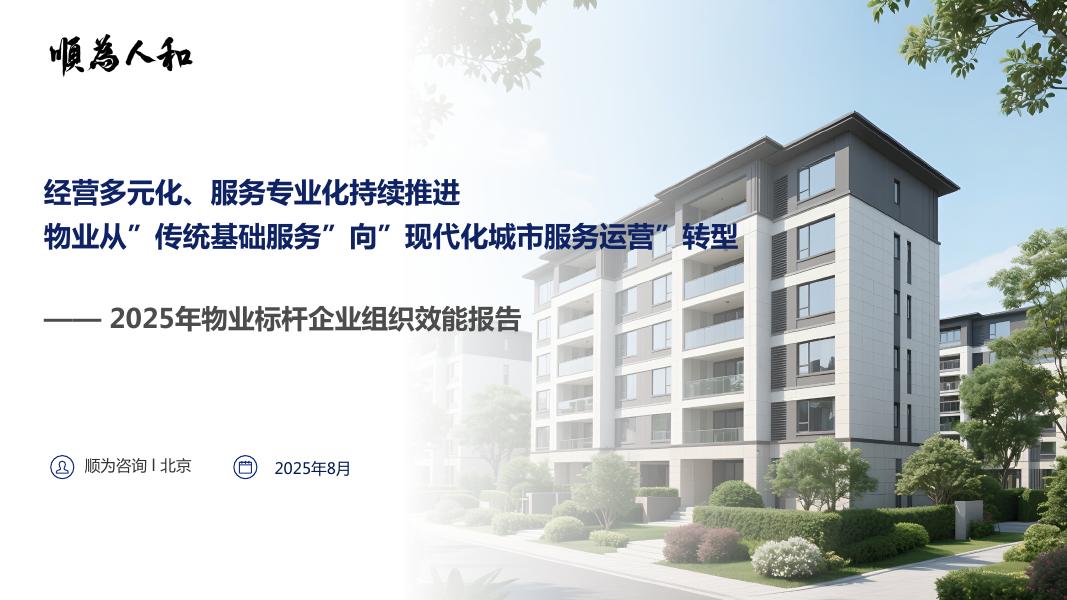 顺为人和：2025年物业标杆企业组织效能报告海报