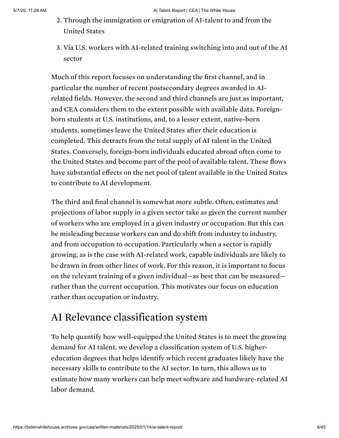 白宫经济顾问委员会（CEA）：2025年人工智能人才报告（英文版）_第6页