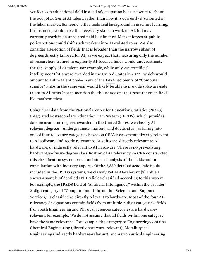 白宫经济顾问委员会（CEA）：2025年人工智能人才报告（英文版）_第7页