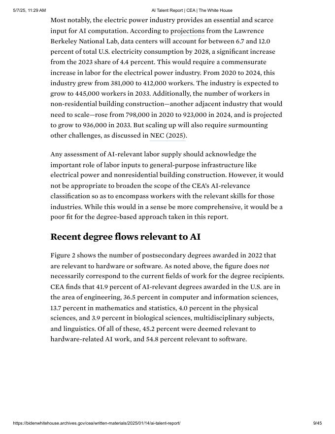 白宫经济顾问委员会（CEA）：2025年人工智能人才报告（英文版）_第9页