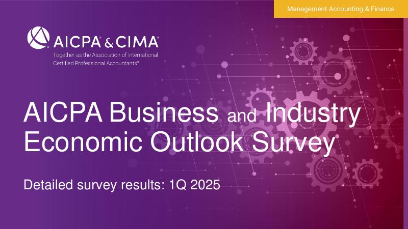 AICPA&CIMA：2025年第一季度美国企业经济前景调查报告（英文版）海报