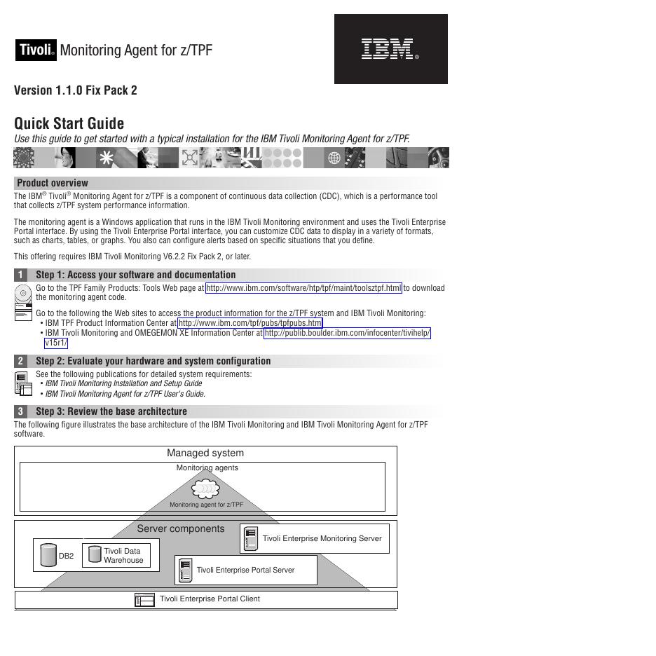 IBM Monitoring Agent for z/TPF Version 1.1.0 Fix Pack 2 说明书