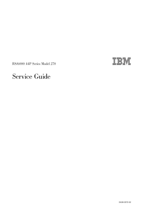 IBM  RS/6000 44P Series Model 270 说明书