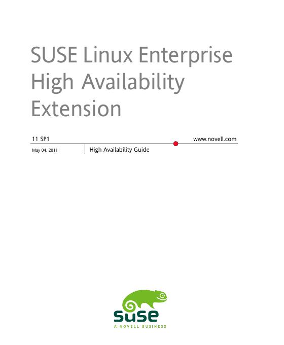 SUSE Linux Enterprise High Availability Extension 说明书