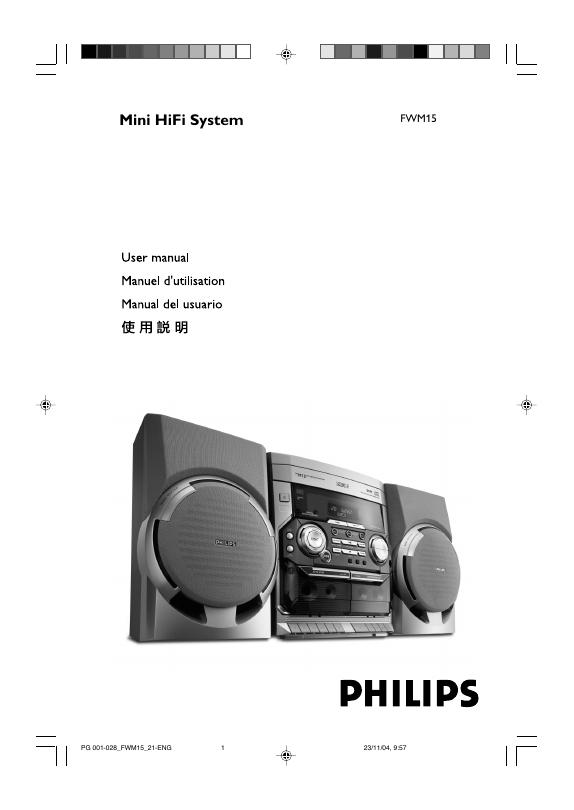 PHILIPS FWM15 Mini HiFi System 说明书