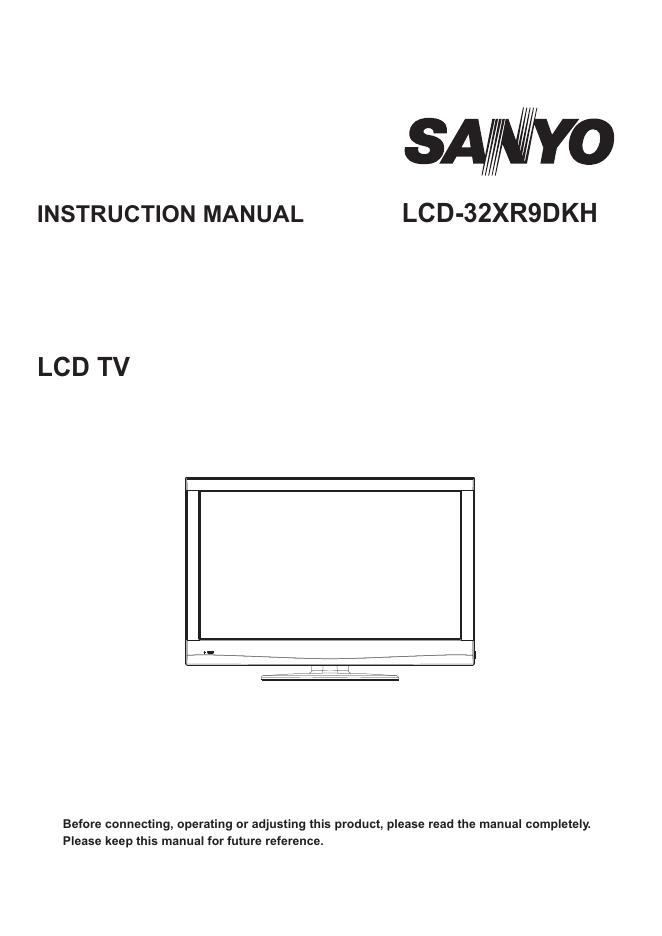 LCD-32XR9DKH 说明书