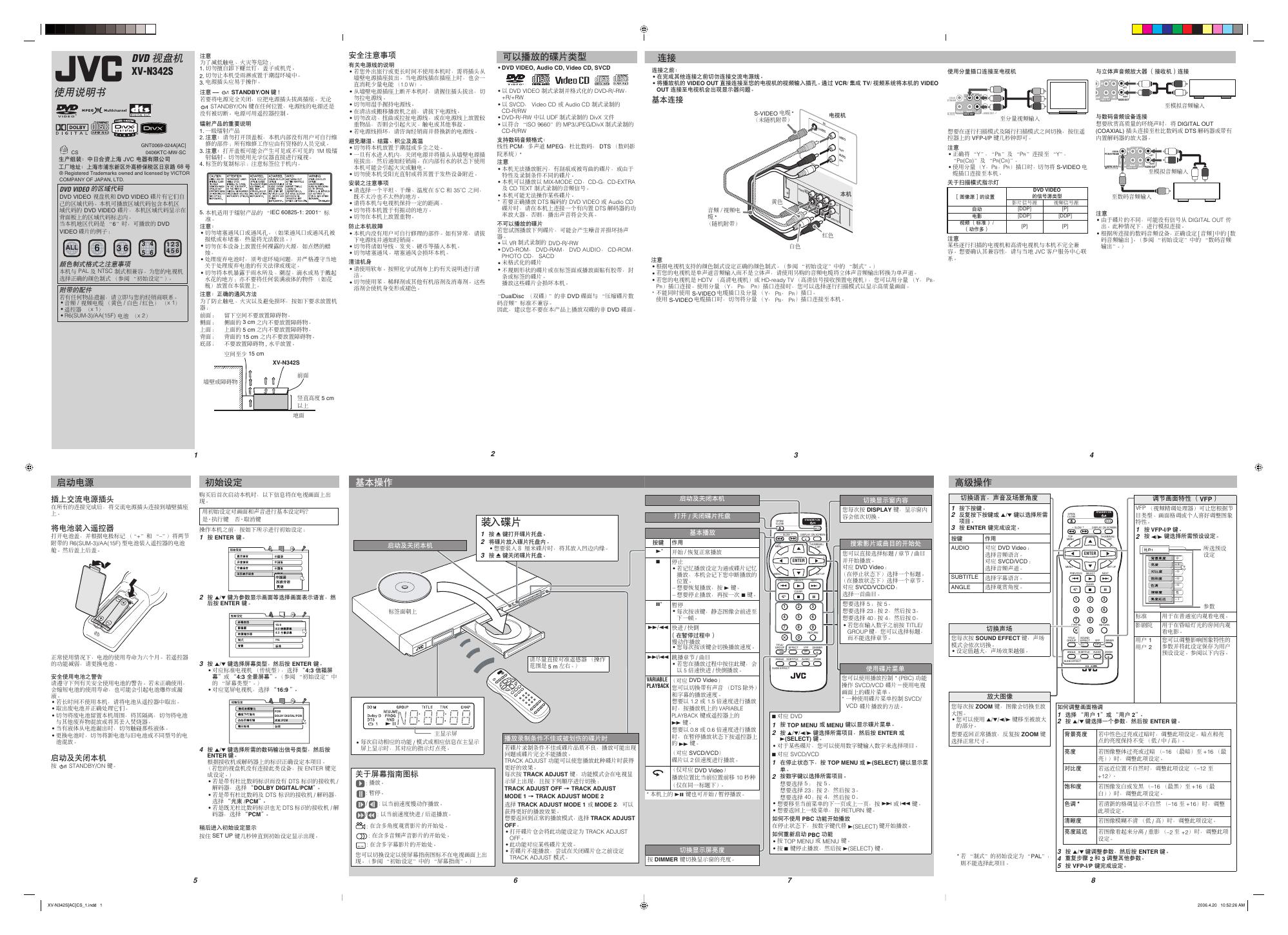JVC XV-N342S 使用说明书