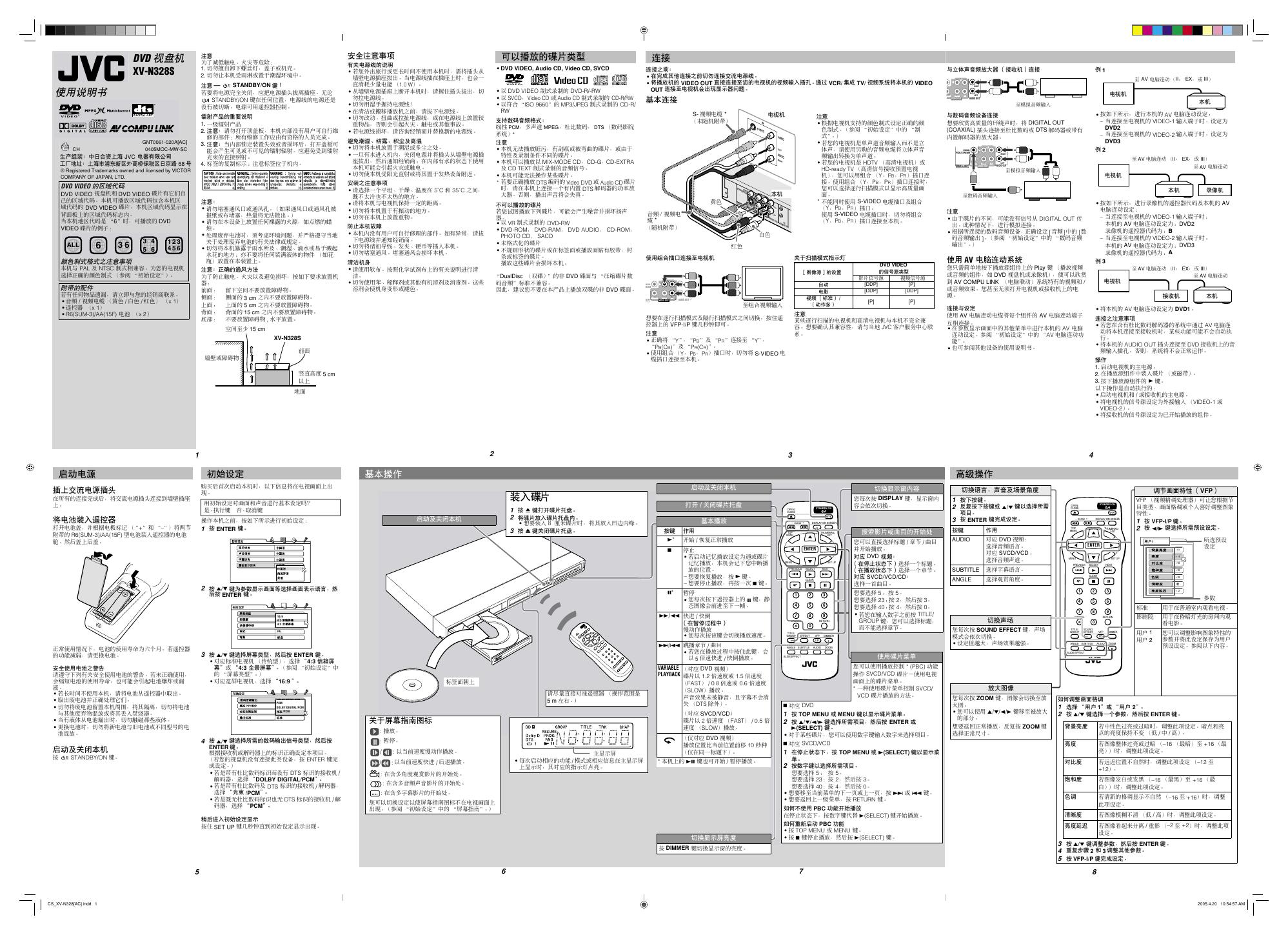 JVC XV-N328S 使用说明书