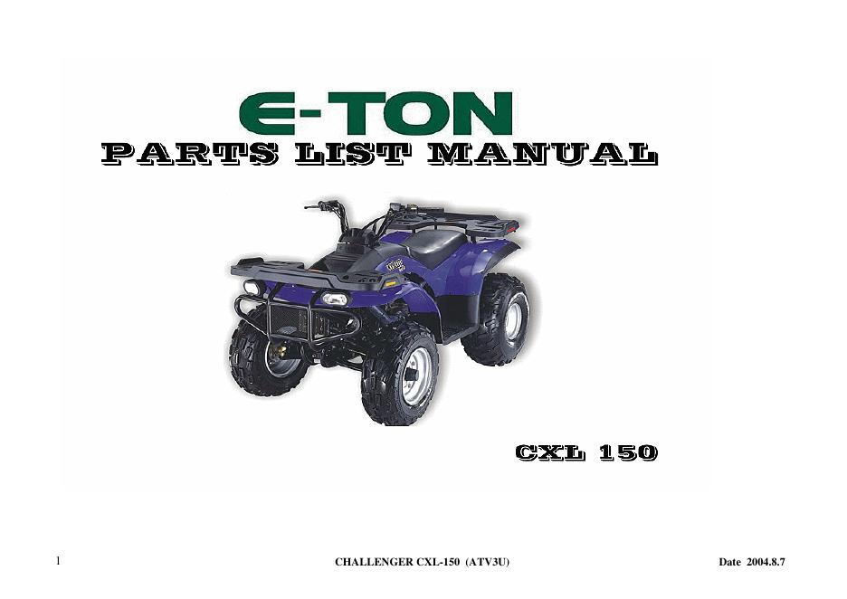 E-TON CXL 150 说明书