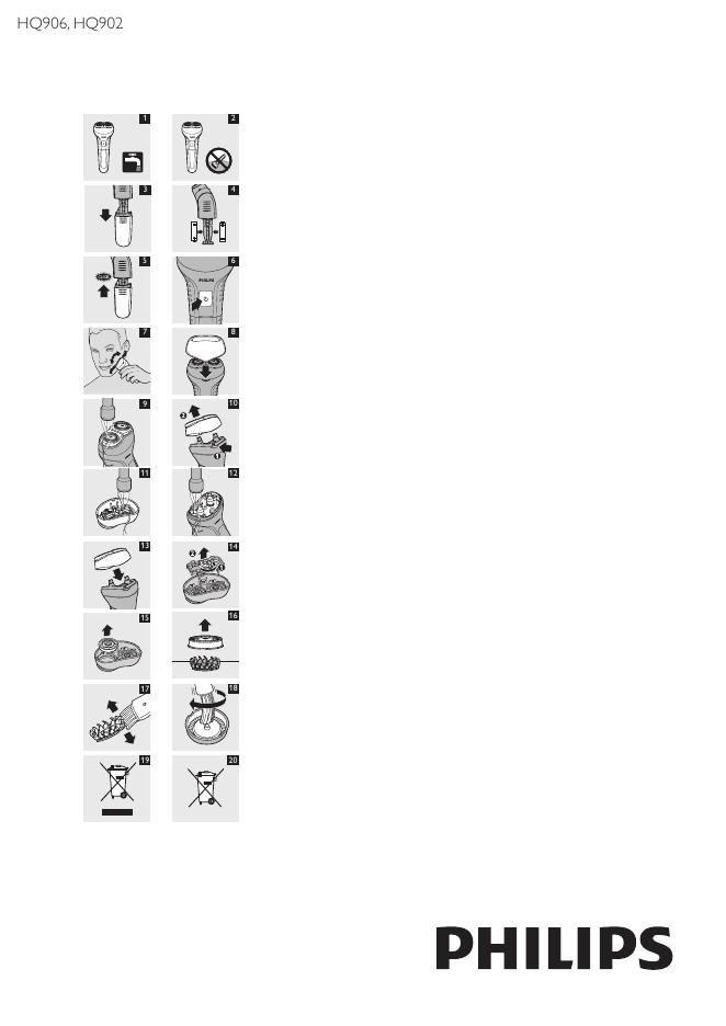 PHILIPS HQ906, HQ902 使用说明书