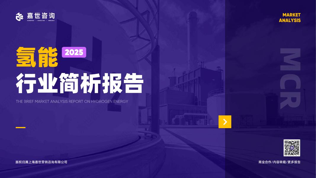 嘉世咨询：2025年中国氢能行业简析报告海报