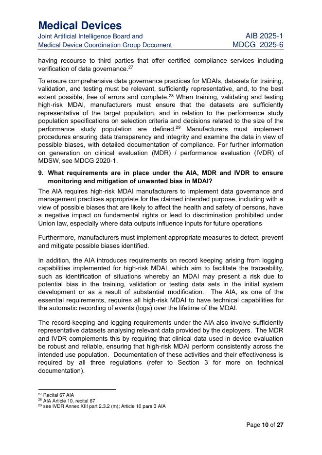 欧盟：MDCG 2025-6：医疗器械人工智能监管新动向（英文版）_第10页