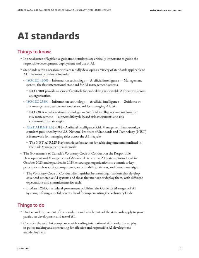 奥斯勒律师事务所：2025年加拿大人工智能：AI研发与应用法律指南报告（英文版）_第8页