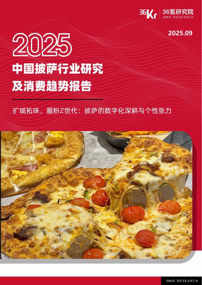 36氪研究院：2025年中国披萨行业研究及消费趋势报告海报