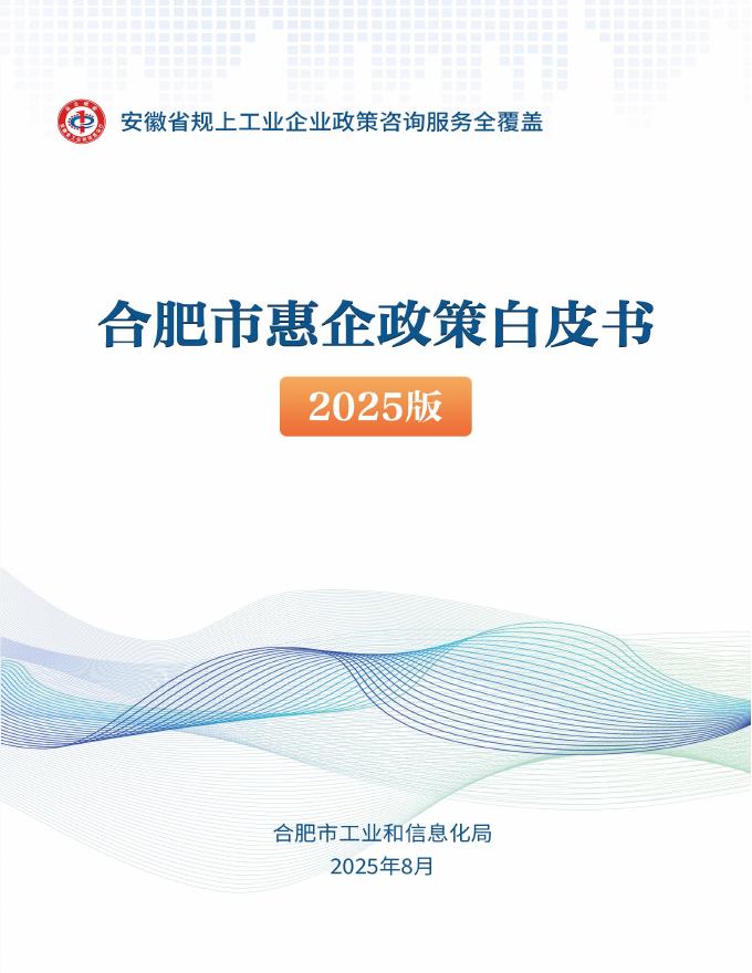 合肥市工业和信息化局：合肥市惠企政策白皮书（2025版）海报