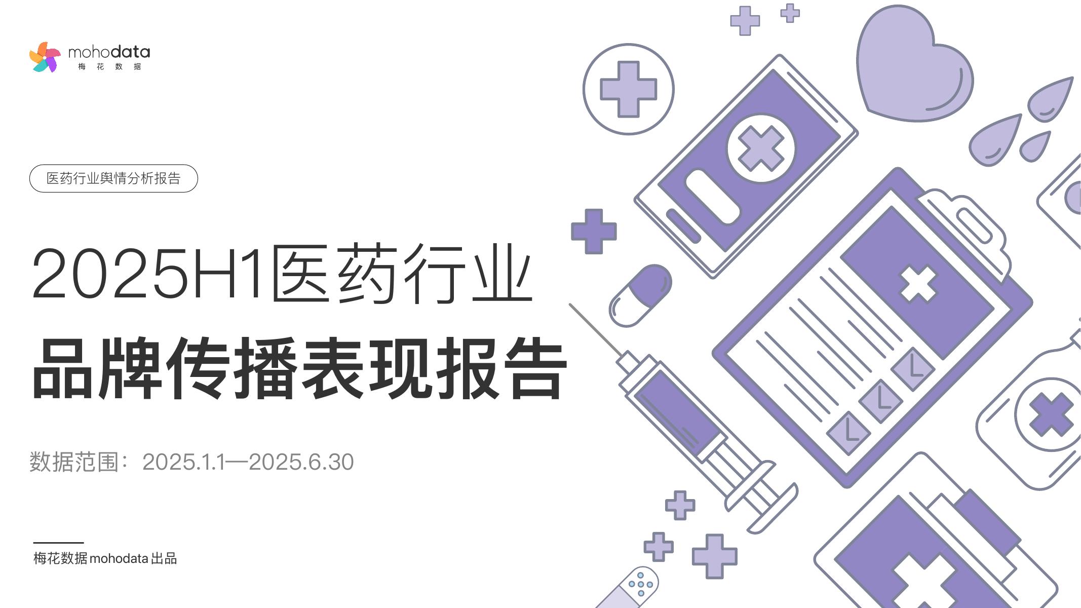 梅花数据：2025年H1医药行业品牌传播表现报告海报