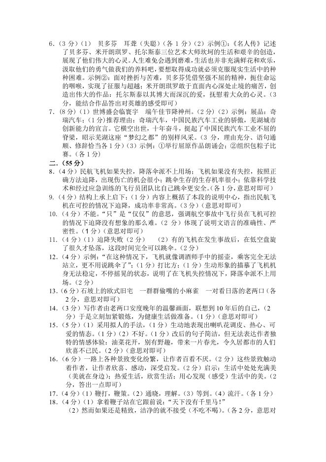 2010年全国各省市中考语文试题（word版 66 套）_第6页