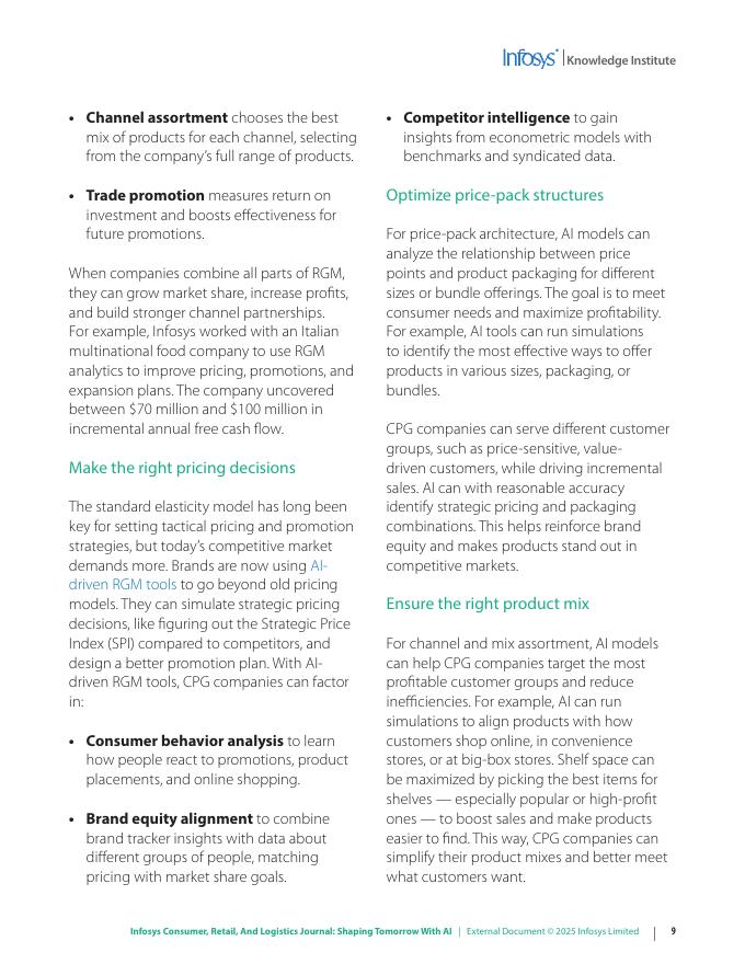 印孚瑟斯Infosys：2025年信息、零售和物流杂志：用人工智能塑造未来报告（英文版）_第9页