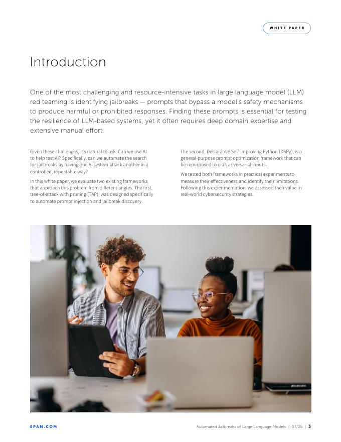 EPAM：2025年大语言模型（LLM）的自动化越狱白皮书（英文版）_第3页