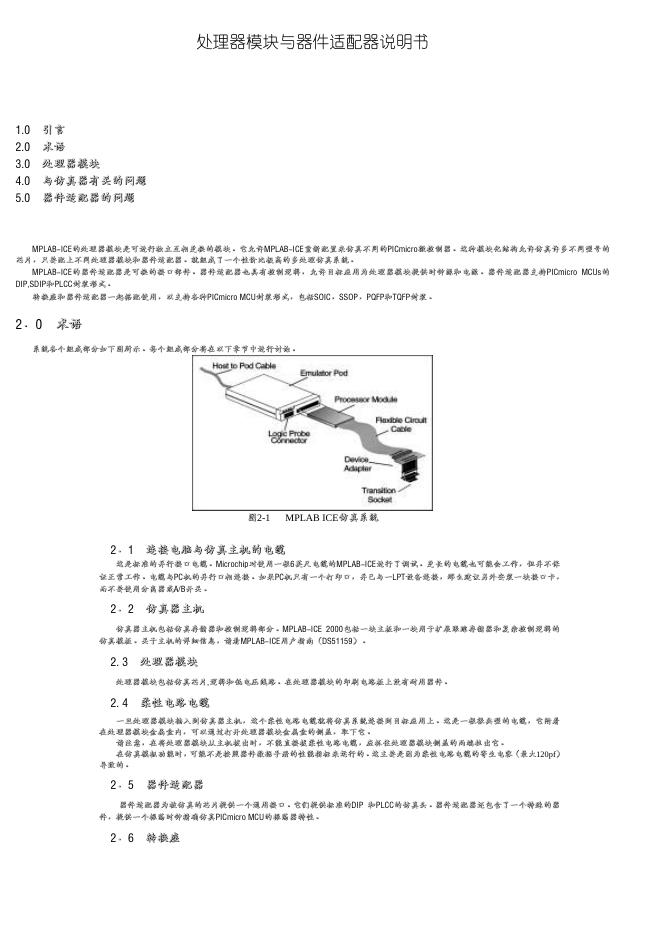 处理器模块与器件适配器说明书
