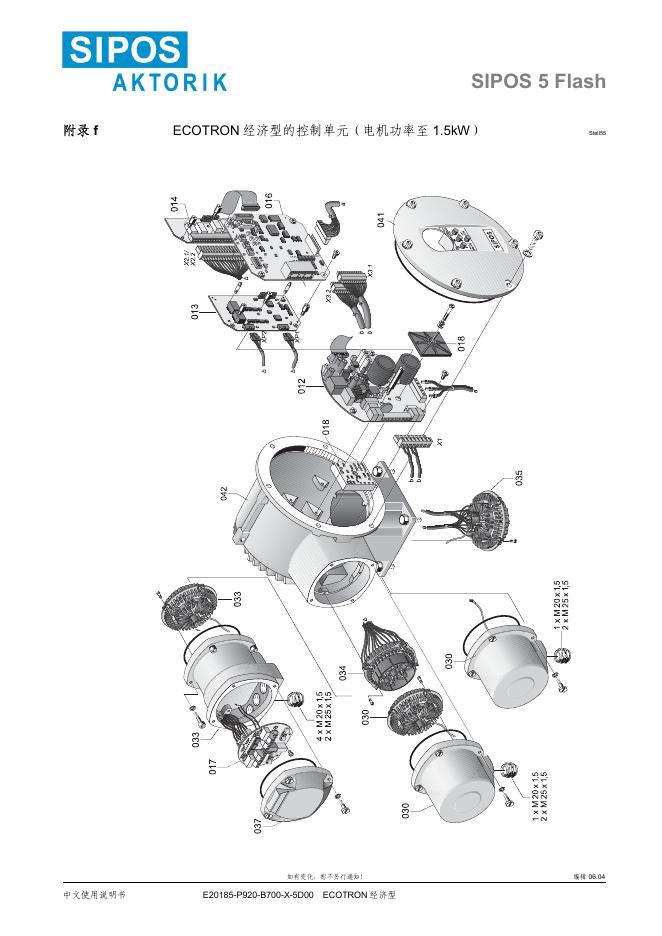 SIPOS AKTORIK ECOTRON经济型的控制单元 说明书