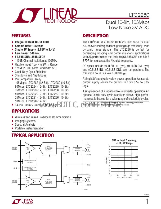 LINEAR LTC2280 说明书