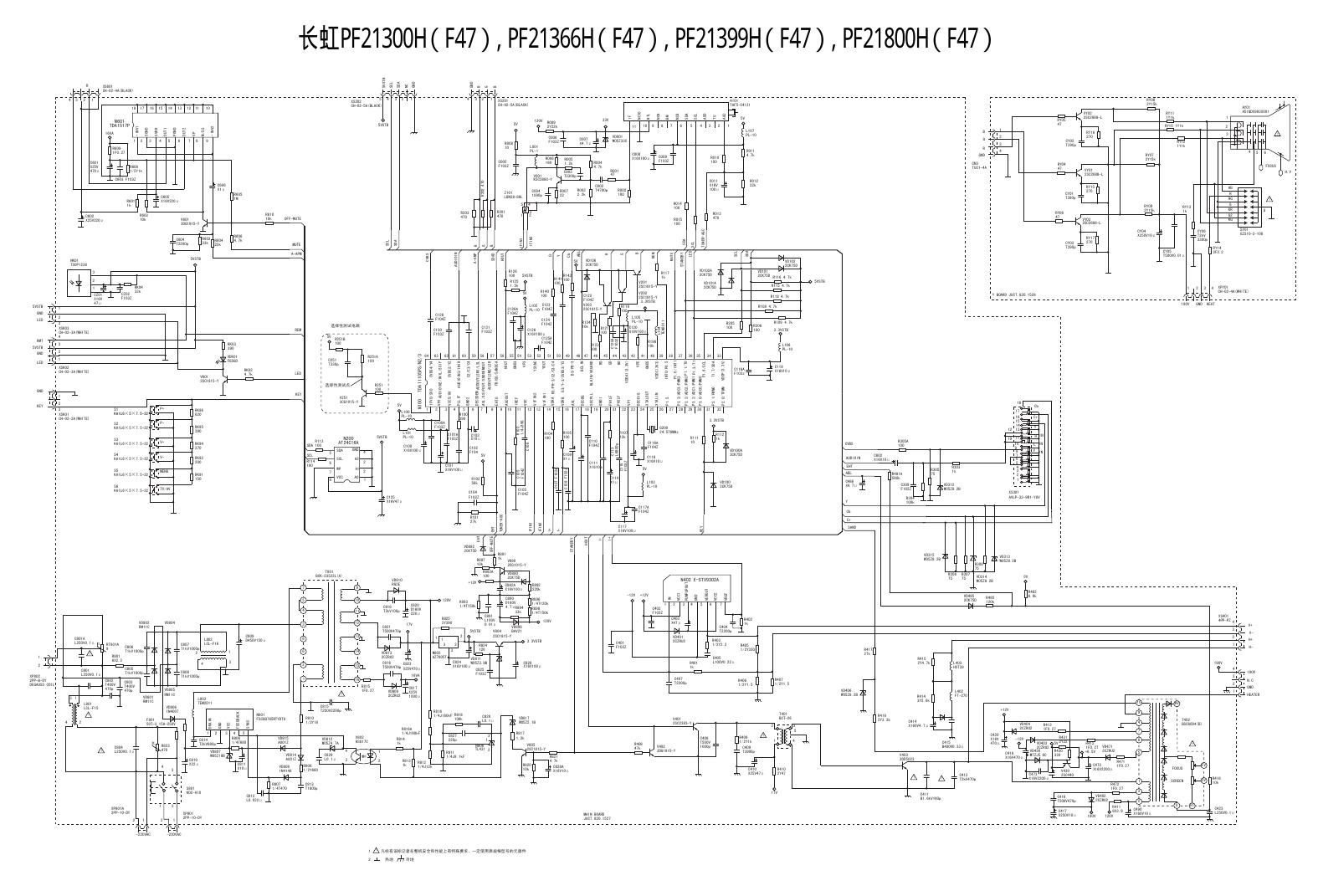 长虹 PF21300H(F47)，PF21366H(F47),PF21339H(F47),PF21800H(F47) 说明书