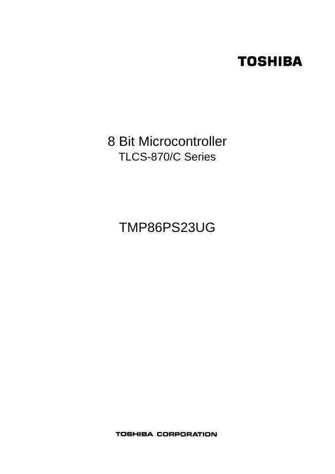 TOSHIBA TMP86PS23UG 说明书