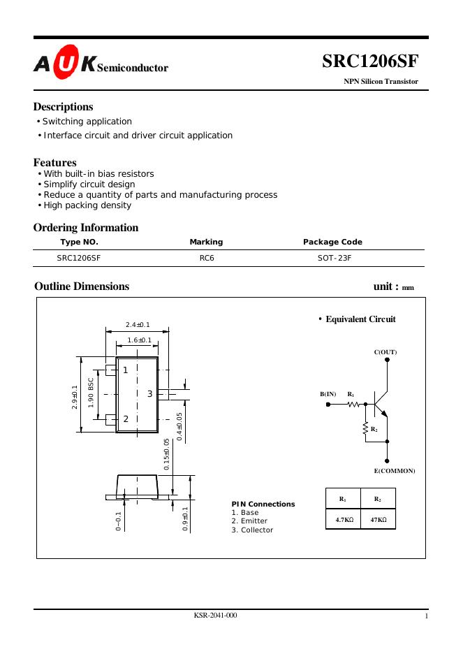 AUK SRC1206SF 说明书