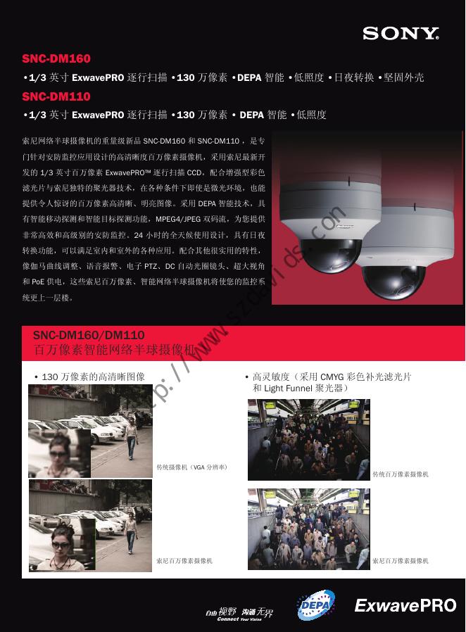 SONY SNC-DM160  SNC-DM11网络半球摄像机 说明书
