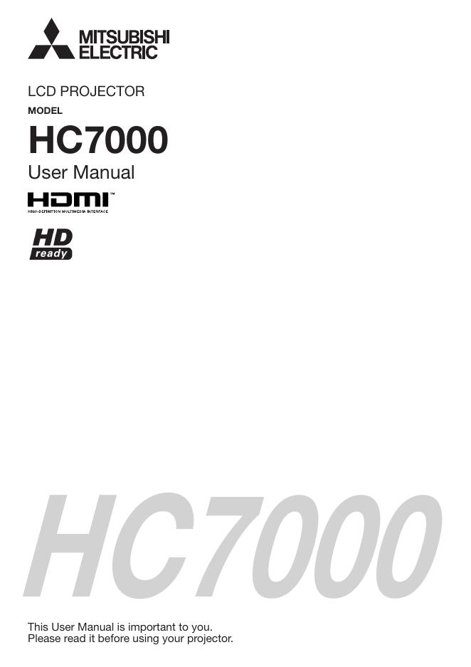 三菱 LCD PROJECTOR  HC7000 说明书