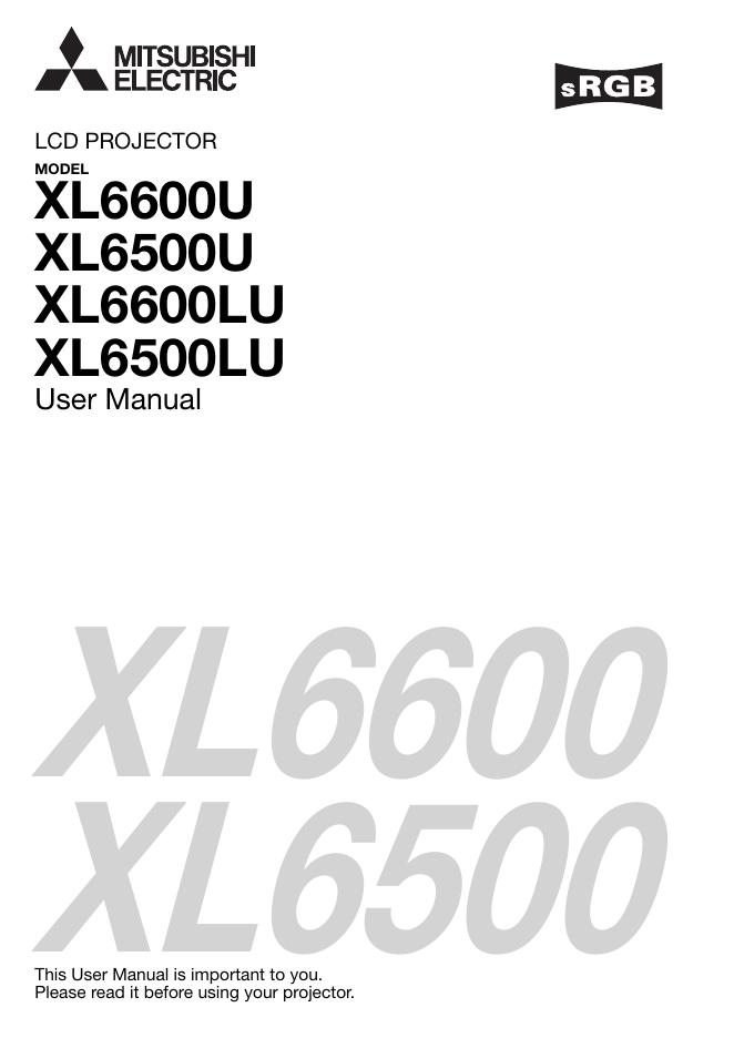 三菱 XL6600U XL6500U XL6600LU XL6500LU 说明书