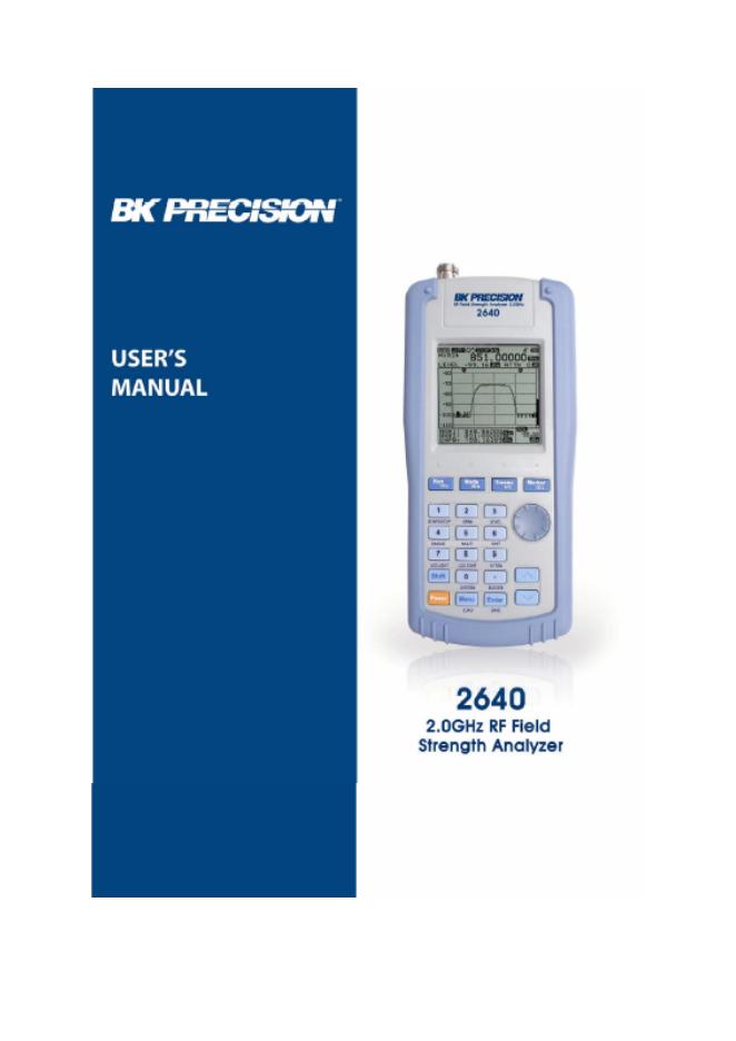 BK PRECISION 2640 说明书