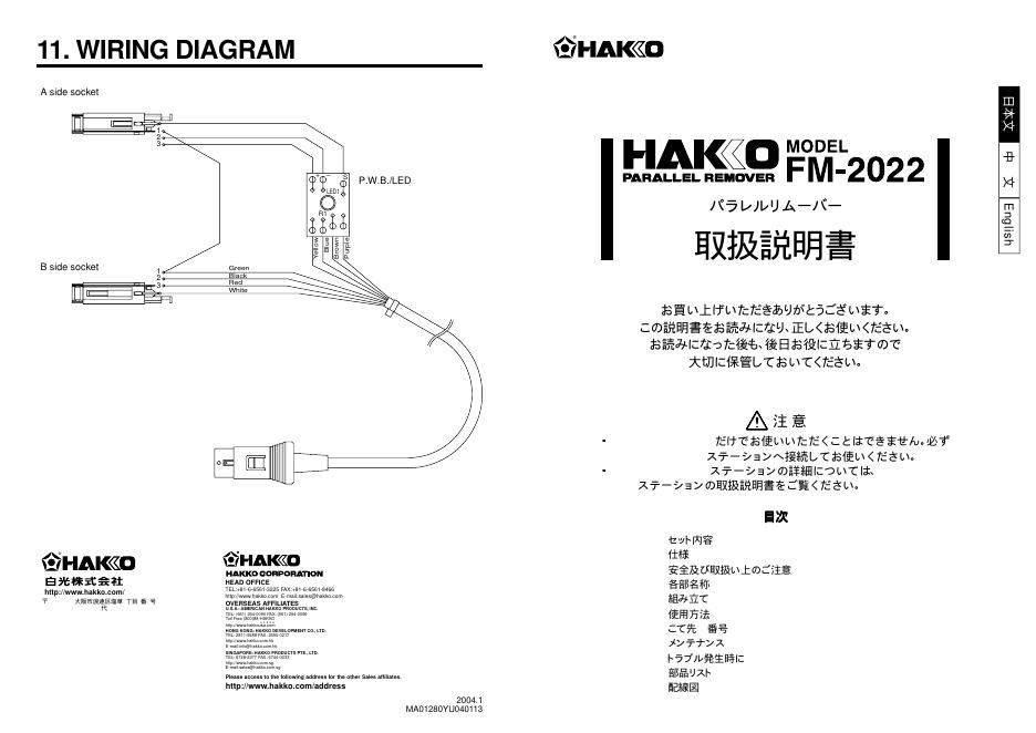 HAKO FM-2022 使用说明书