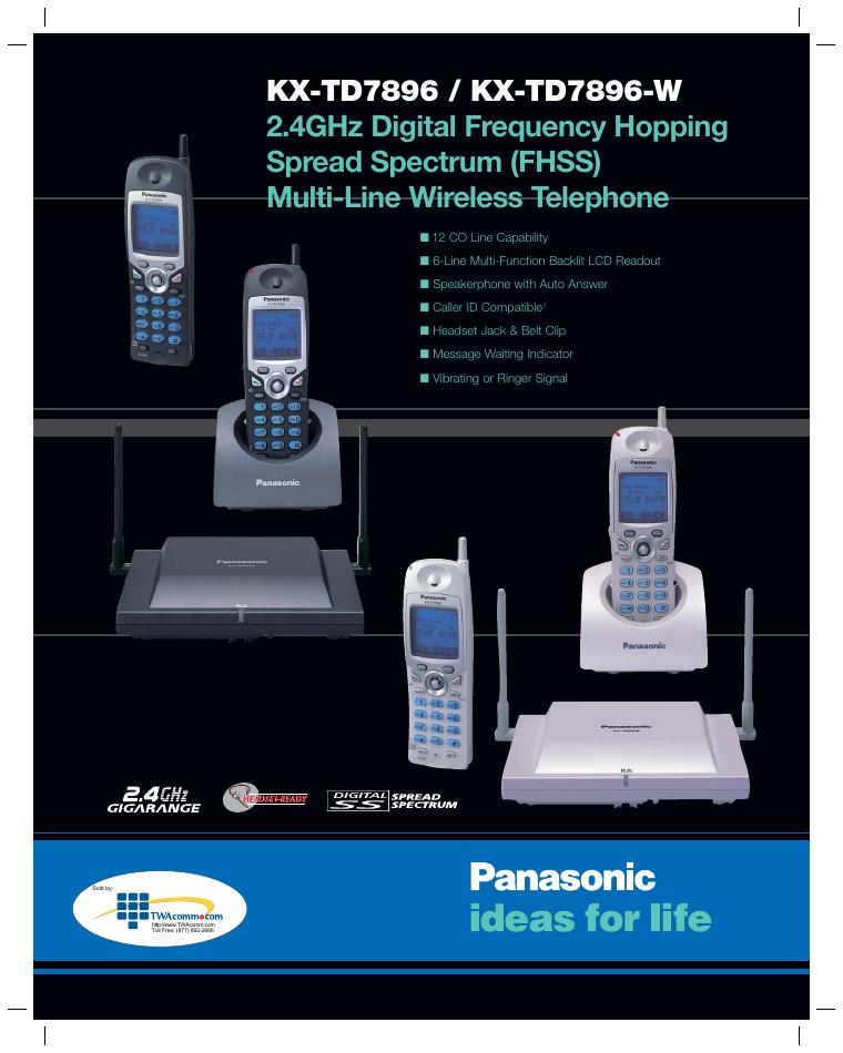 panasonic KX-TD7896/KX-TD7896-W 说明书