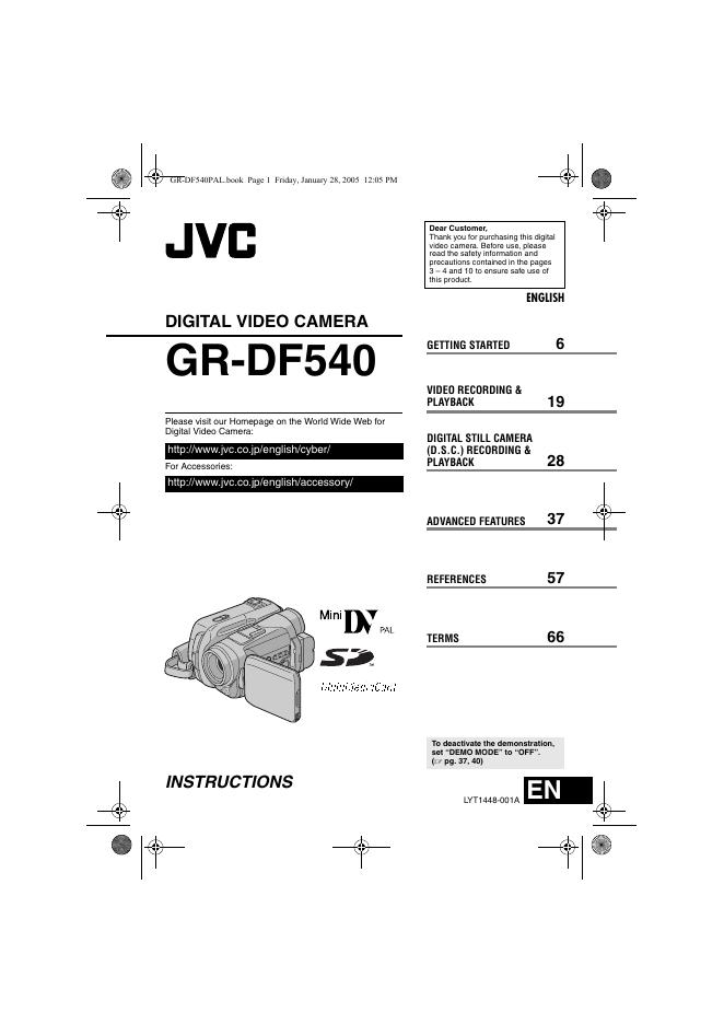 JVC GD-DF540 说明书