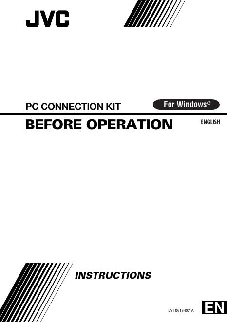 JVC PC CONNECTION KIT BEFORE OPERATION 说明书