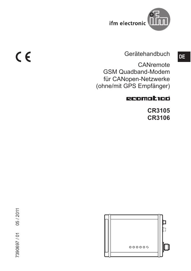 IFM CR3105/3106 说明书