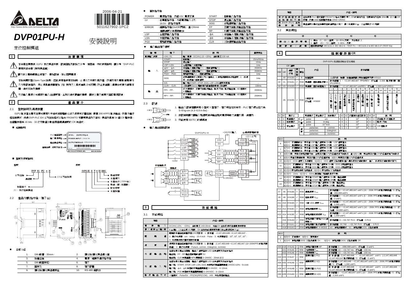 AELTA DVP01PU-H 安装说明书