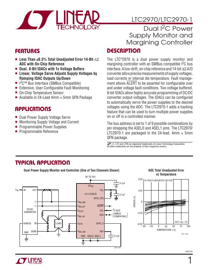 LINEAR LTC2970/LTC2970-1 说明书