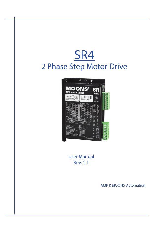 AMP&MOONS'Automation SR4 2 Phase Step Motor Drive 说明书