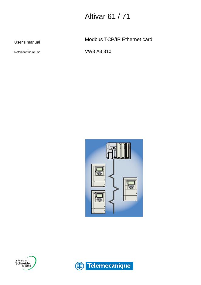 Telemecanique Altivar 61 / 71 Modbus TCP/IP Ethernet card VW3 A3 310 说明书