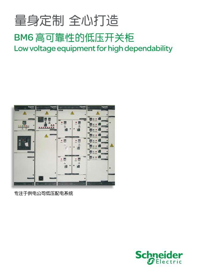 SCHNEIDER BM6高可靠性的低压开关柜  说明书