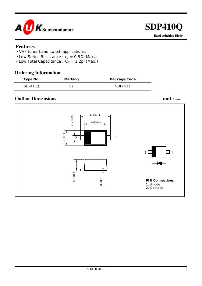 AUK Semiconductor SDP410Q 说明书