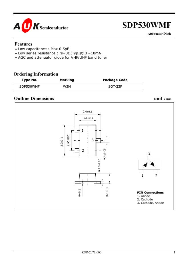 AUK semiconductor SDP530WMF 说明书