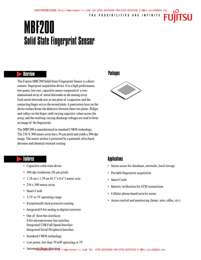 FUJITSU MBF200 说明书