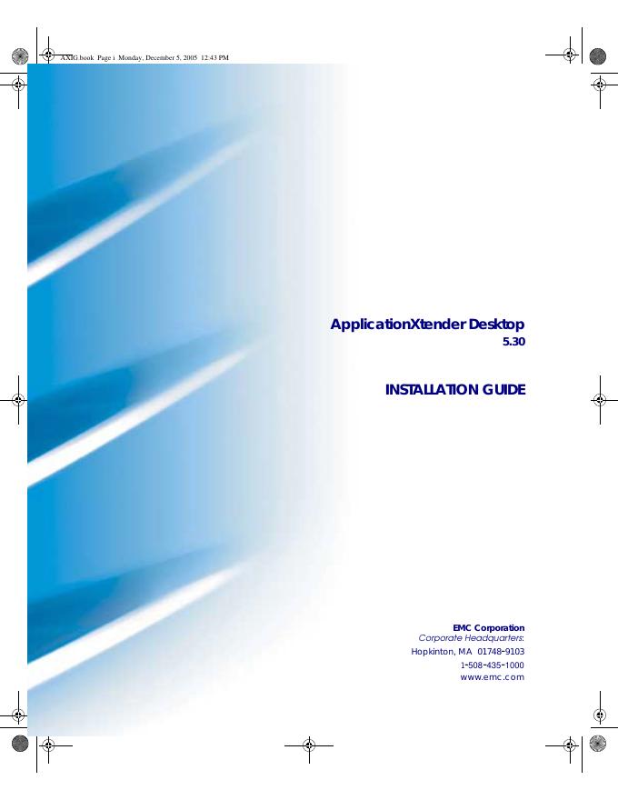 EMC applicationxtender Desktop 5.30 说明书