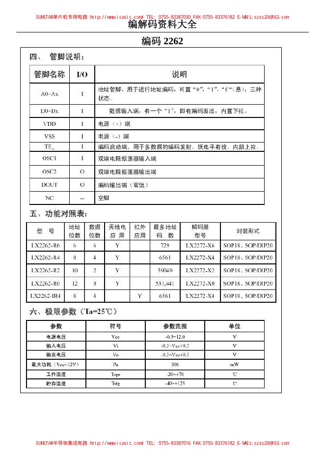 SUNSTAR单片机专用电路 说明书(1)