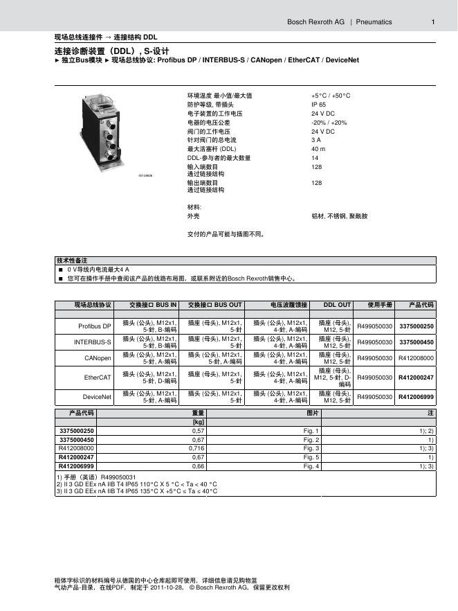 Bosch Rexroth AG 连接诊断装置（DDL）, S-设计 说明书